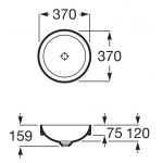 Roca A32752R000 Inspira ROUND 半嵌入式面盆 (圓形)