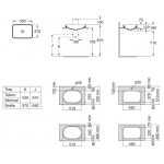 Roca A327534000 Inspira SQUARE 半嵌入式面盆 (長方形)