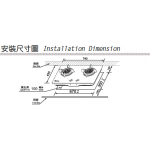 Taada 多田牌 GA761-24B TG 74厘米雙頭煤氣爐 (內置式)