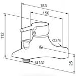 Mora 731450DB MMIX 瑞典名牌冷熱水浴缸龍頭