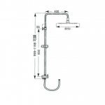 ROCA L20 鍍鉻色高身面盆/浴缸/淋浴柱龍頭套裝