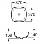 Roca 327502630 Inspira SOFT 檯上洗手盆 (珍珠色)
