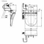 TOTO 1666632 連體式自由咀座廁連電子廁板套裝 (不包含風琴喉)