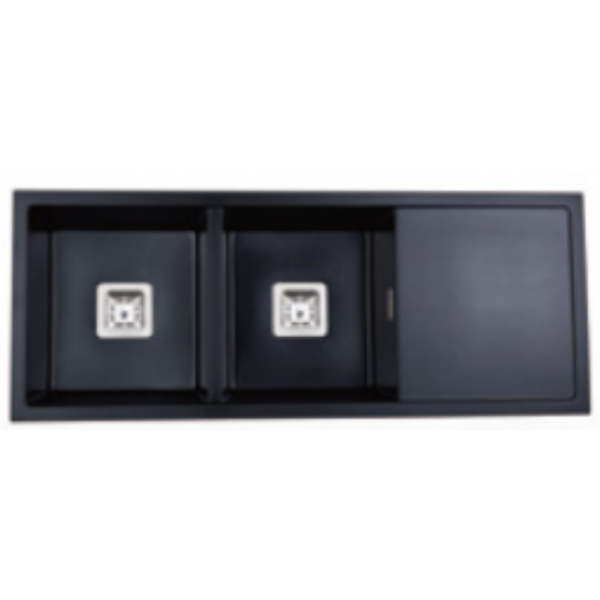 Kitco XW1155-WH 1150x450mm石英雙鋅盆 (白色)