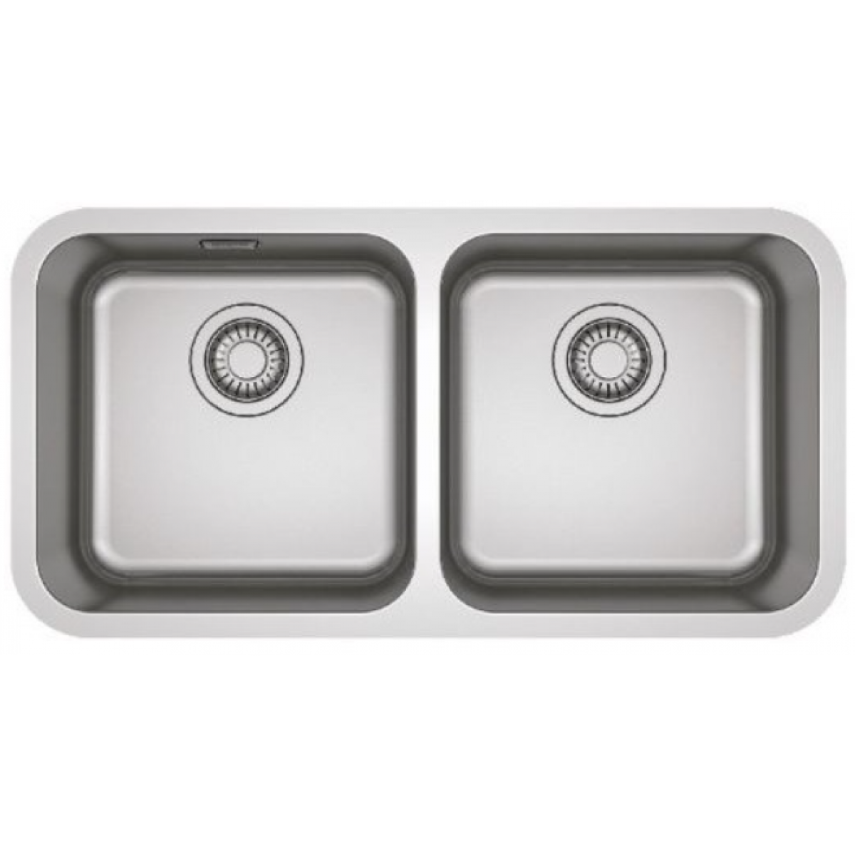 Franke BCX120-35-35 全304不銹鋼圓角枱下雙昇盆 (砂色)