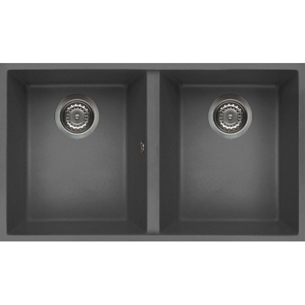 Elleci QUADRA350U 灰色花崗岩廚房台下石盆