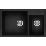 Elleci QUADRA440 花崗岩廚房台上石盆 (黑色)