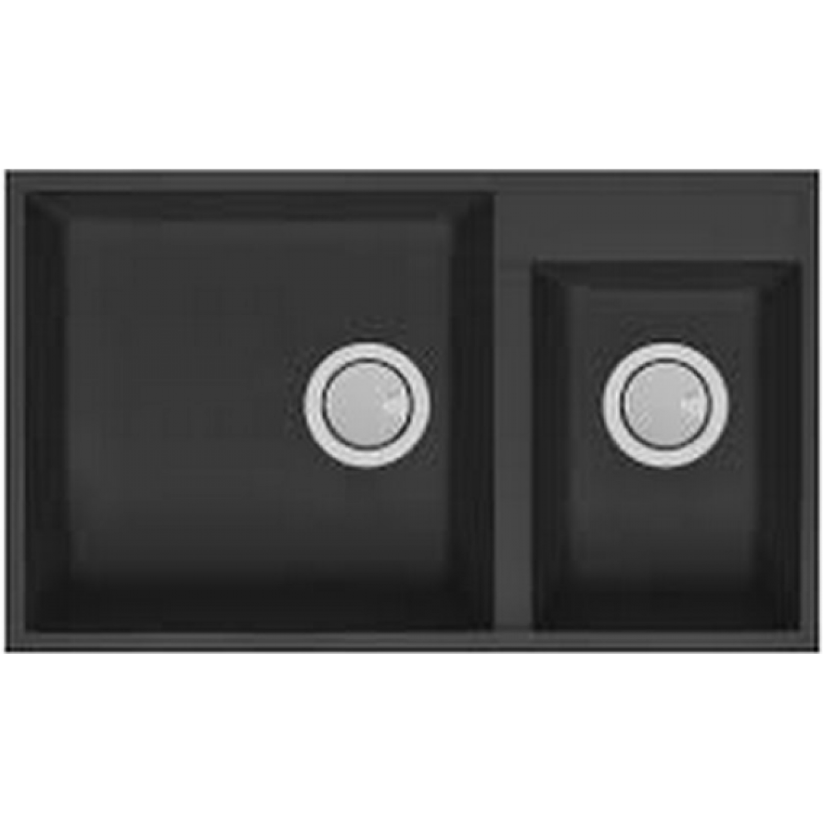 Elleci FLORENCE335 黑色花崗岩廚房台上石盆