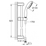 Grohe 27794001 New Tempesta 3速花灑套裝