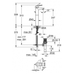 Grohe 32856000 BauLoop 高身面盆龍頭 - 獨立式盆適用、快速安裝