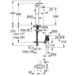 Grohe 32860000 Bauedge 高身面盆龍頭 - XL-Size、獨立式盆適用、快速安裝