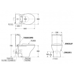 TOTO CW638PJ 超短分體式自由咀座廁跟油壓板
