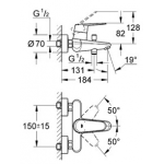 Grohe 33390002 Eurodisc Cosmopolitan 浴缸/淋浴龍頭