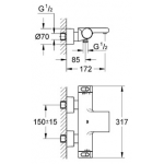 Grohe 34174001 Grohtherm 2000 New 恆溫浴缸龍頭
