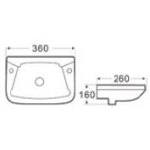 Richford WH713 36厘米 掛牆面盆