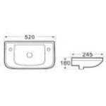 Richford WH715 52厘米 掛牆面盆 (單孔)