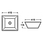Richford BA094 41.5厘米 檯上面盆
