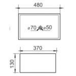 Richford BA213 48厘米 長方型檯上面盆