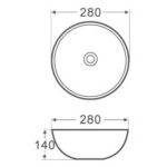 Richford BA348 28厘米 檯上面盆