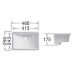 Richford BT207 46厘米 嵌入式面盆 (有溢水孔)