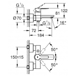 Grohe 33849001 Lineare 浴缸/淋浴龍頭 - SilkMove陶瓷墨盒，自動分流器