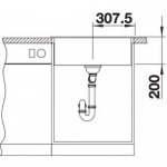 BLANCO NAYA 6 (519638) 花崗岩合成單槽鋅盤｜無烟煤色