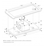 Gaggenau AC250121 120厘米 天花式抽油煙機 - Home Connect，低噪音，傳感器控制