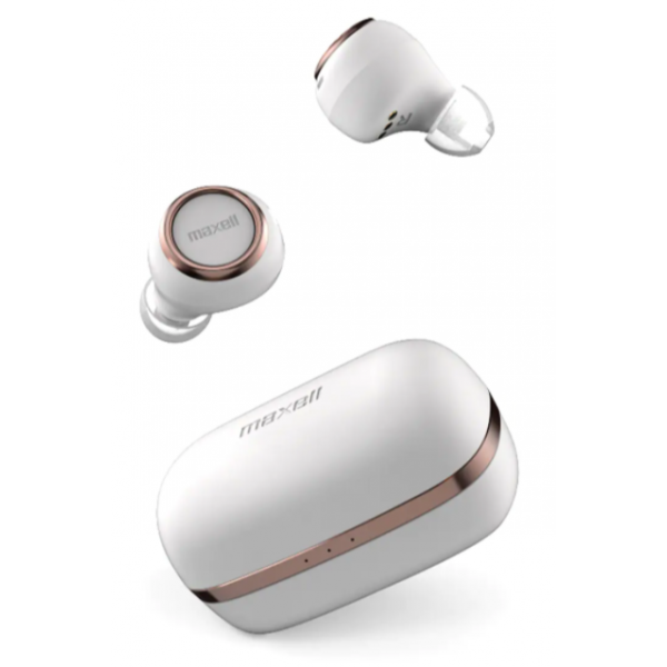 Maxell MXH-BTW1000-WH 無線藍牙耳機 (白色) - 5.5小時連續播放 PEN震動板