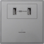 M2K AP102MF-G 4.2A 單位 單蘇 2 USB 插座 (2USB系列 ) (灰色)