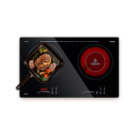 GERMAN POOL 德國寶 GIH-DD38B 嵌入式雙頭電磁電陶爐｜2800W強勁火力 | 德國SCHOTT玻璃 | SuperBoost速熱