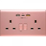 M2K PD202APC5-CP PDQC TYPE C/USB 電掣插座 (孖蘇) 5.7A (粉紅)