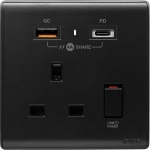 M2K PD105APC4-B PD/QC 單蘇 4A USB 電掣插座   (黑色)