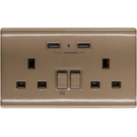 M2K AP-202APC4-C 4.2A 雙位 孖蘇 2 USB 電掣插座 (色彩系列) (銅色)