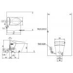Inax Satis智能座廁連配件 - 120mm地去水，日本製造，多重抗菌技術