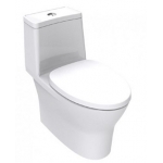 Inax IN-C2530300-1MN21 整體式自由咀座廁 + 塑料緩降上鎖廁板 (IN-CF-500VS-BW1)