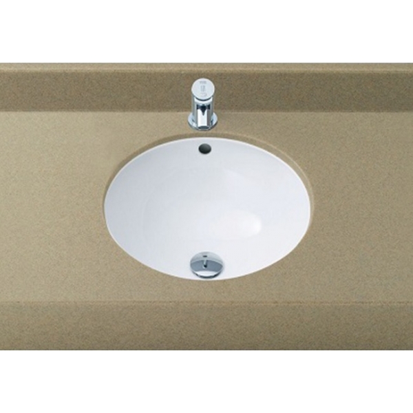 Inax 橢圓形檯底面盆 - 550x455x208mm，AQUA CERAMIC超親水瓷面