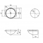 Inax 橢圓形檯底面盆 - 550x455x208mm，AQUA CERAMIC超親水瓷面