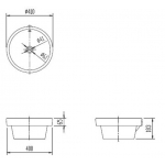 Inax 圓形檯上面盆 - 410x410x183mm，AQUA CERAMIC超親水瓷面，防污潔淨