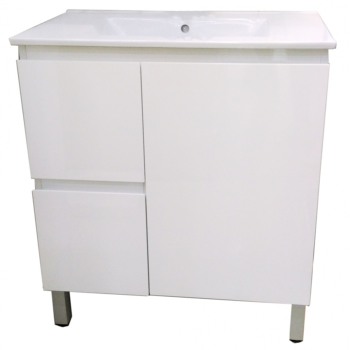 Walrus 面盆櫃連面盆套裝 - 750x460x860mm，木/PVC材質