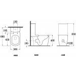 Walrus WR-120129 相連式自由咀座廁連緩降廁板