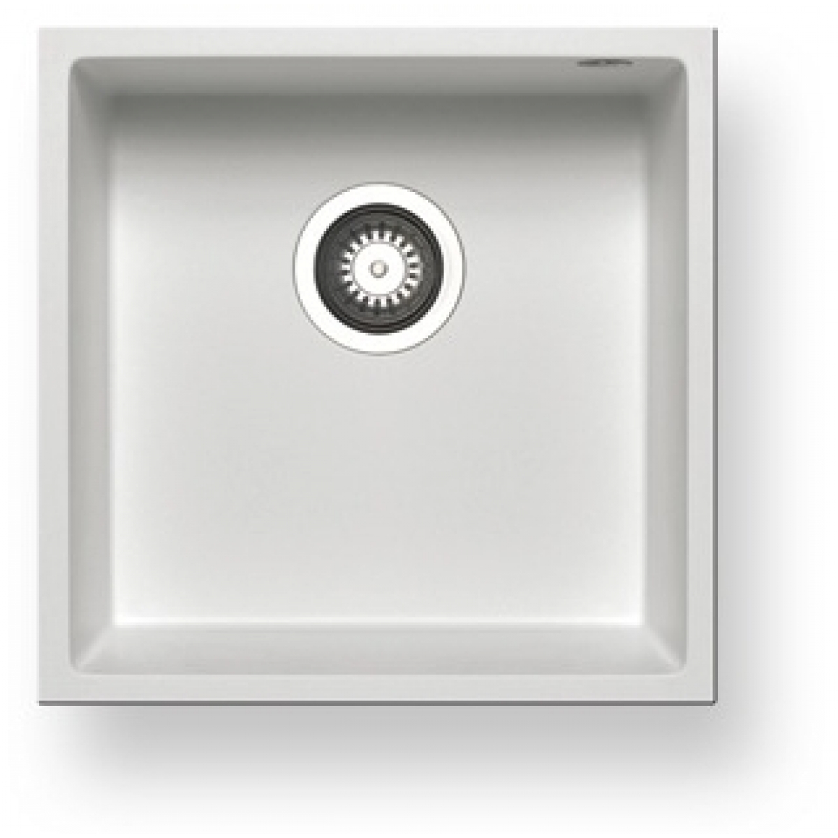 Pyramis 百利美 070065911 40x40cm花崗岩下嵌式廚房單槽 (雪白色)