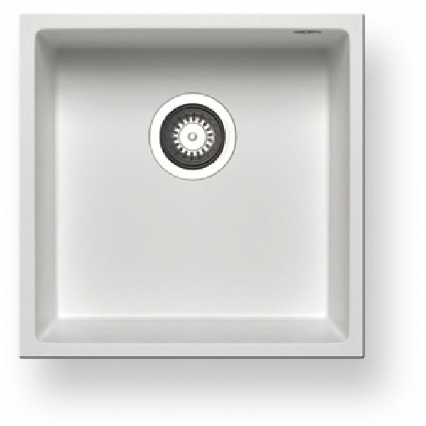 Pyramis 百利美 070065911 40x40cm花崗岩下嵌式廚房單槽 (雪白色)