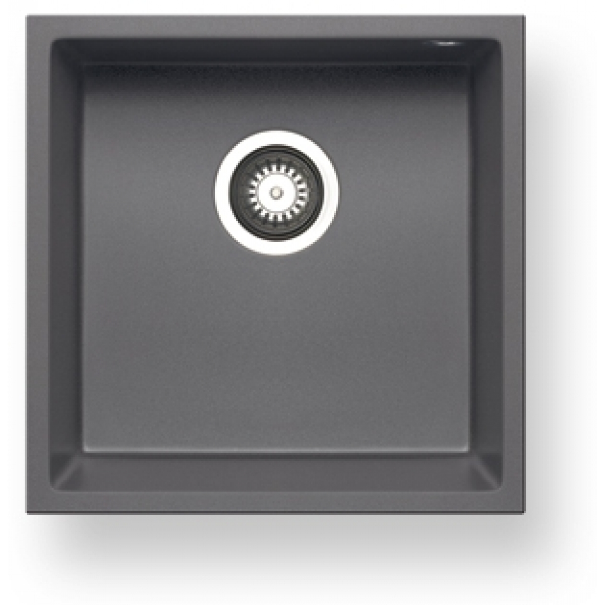 Pyramis 百利美 070066411 40x40cm花崗岩下嵌式廚房單槽 (銀灰色)