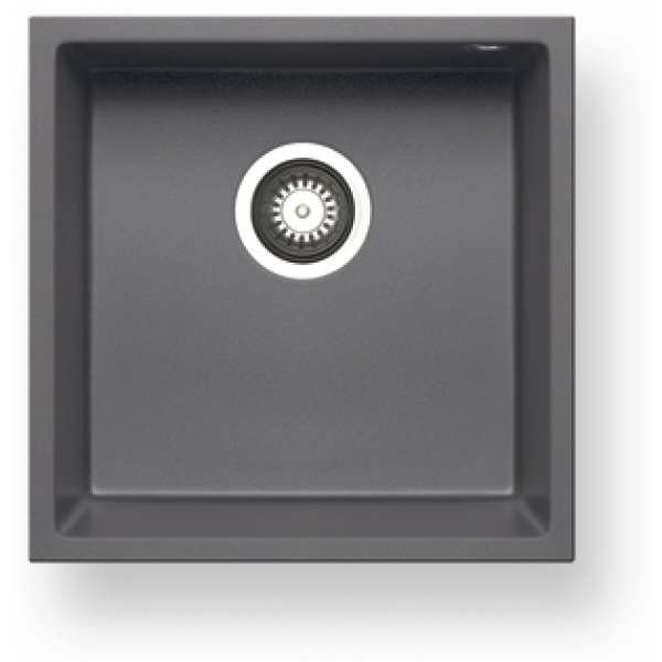 Pyramis 百利美 070066411 40x40cm花崗岩下嵌式廚房單槽 (銀灰色)