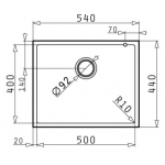 Pyramis 百利美 070067011 50x40cm花崗岩下嵌式廚房單槽 (銀灰色)
