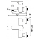 Walrus WR-500917-CP ETON 鍍鉻浴缸龍頭