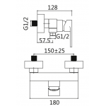 Walrus WR-501208-CP AVON 鍍鉻花灑龍頭