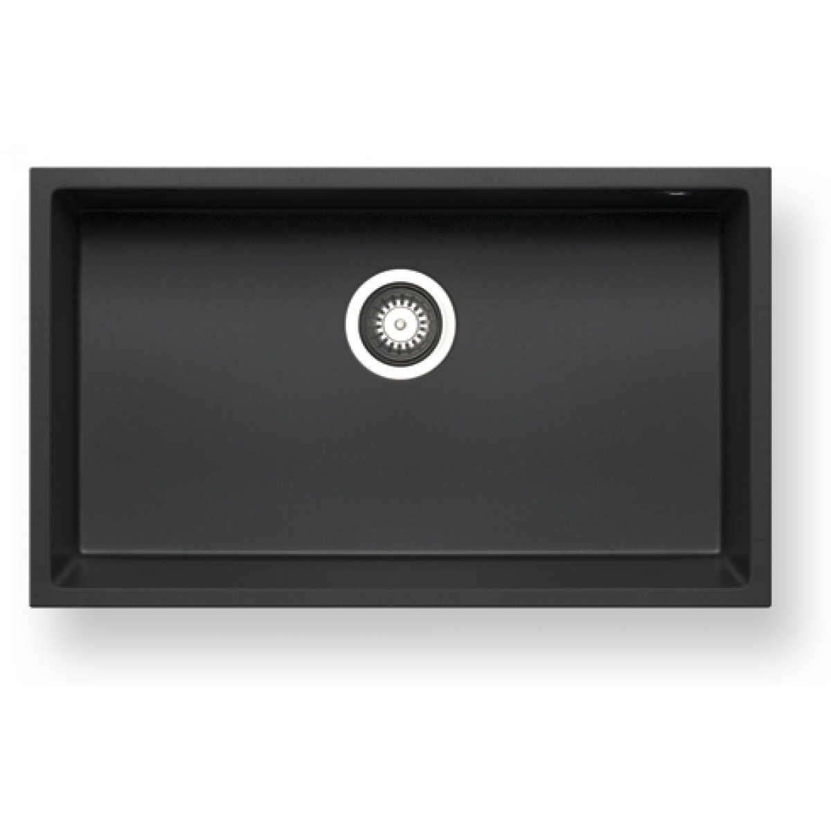 Pyramis 百利美 070068411 70x40cm花崗岩下嵌式廚房單槽 (炭黑色)