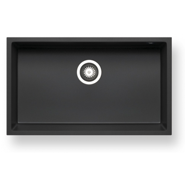 Pyramis 百利美 070068411 70x40cm花崗岩下嵌式廚房單槽 (炭黑色)