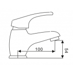 Walrus WR-504605 鍍鉻單冷水面盆龍頭